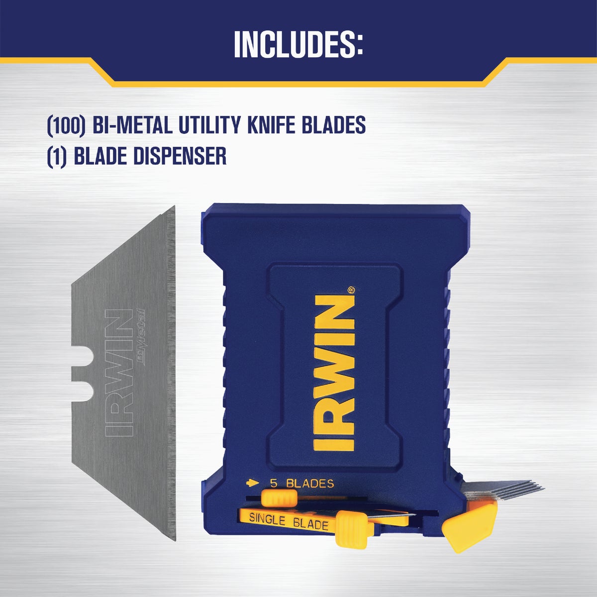 Irwin Blue Blade 2-Point 2-3/8 In. Utility Knife Blade (100-Pack) Image 2