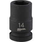 Channellock 1/2 In. Drive 14 mm 6-Point Shallow Metric Impact Socket Image 1