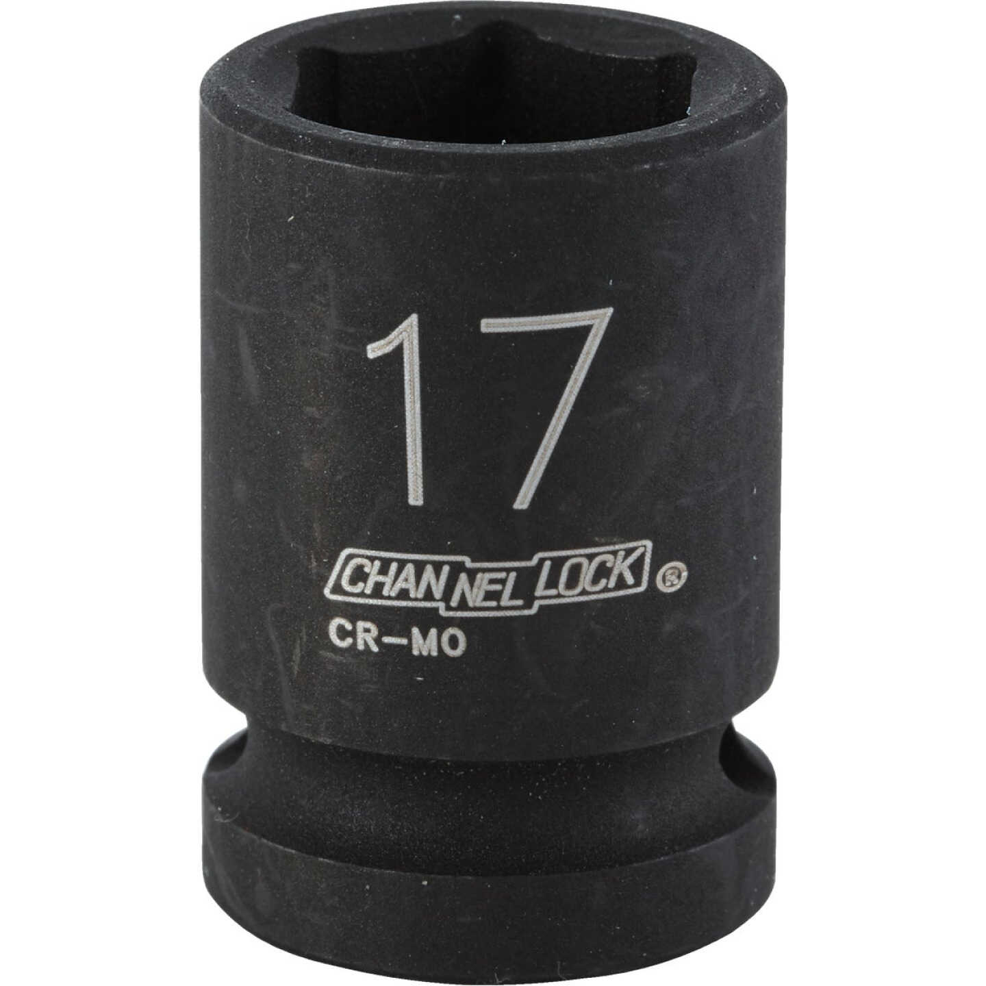 Channellock 1/2 In. Drive 17 mm 6-Point Shallow Metric Impact Socket Image 1