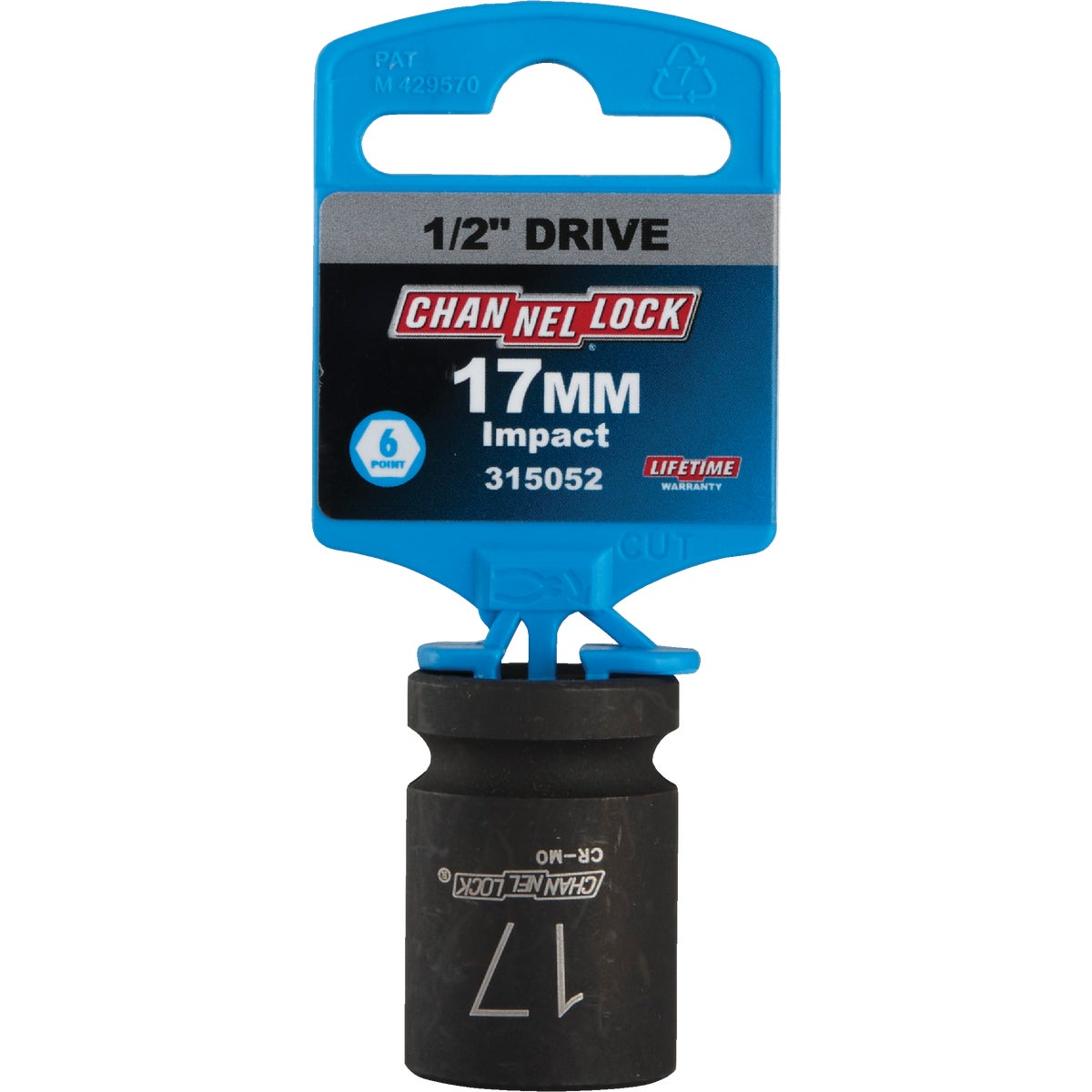 Channellock 1/2 In. Drive 17 mm 6-Point Shallow Metric Impact Socket Image 2