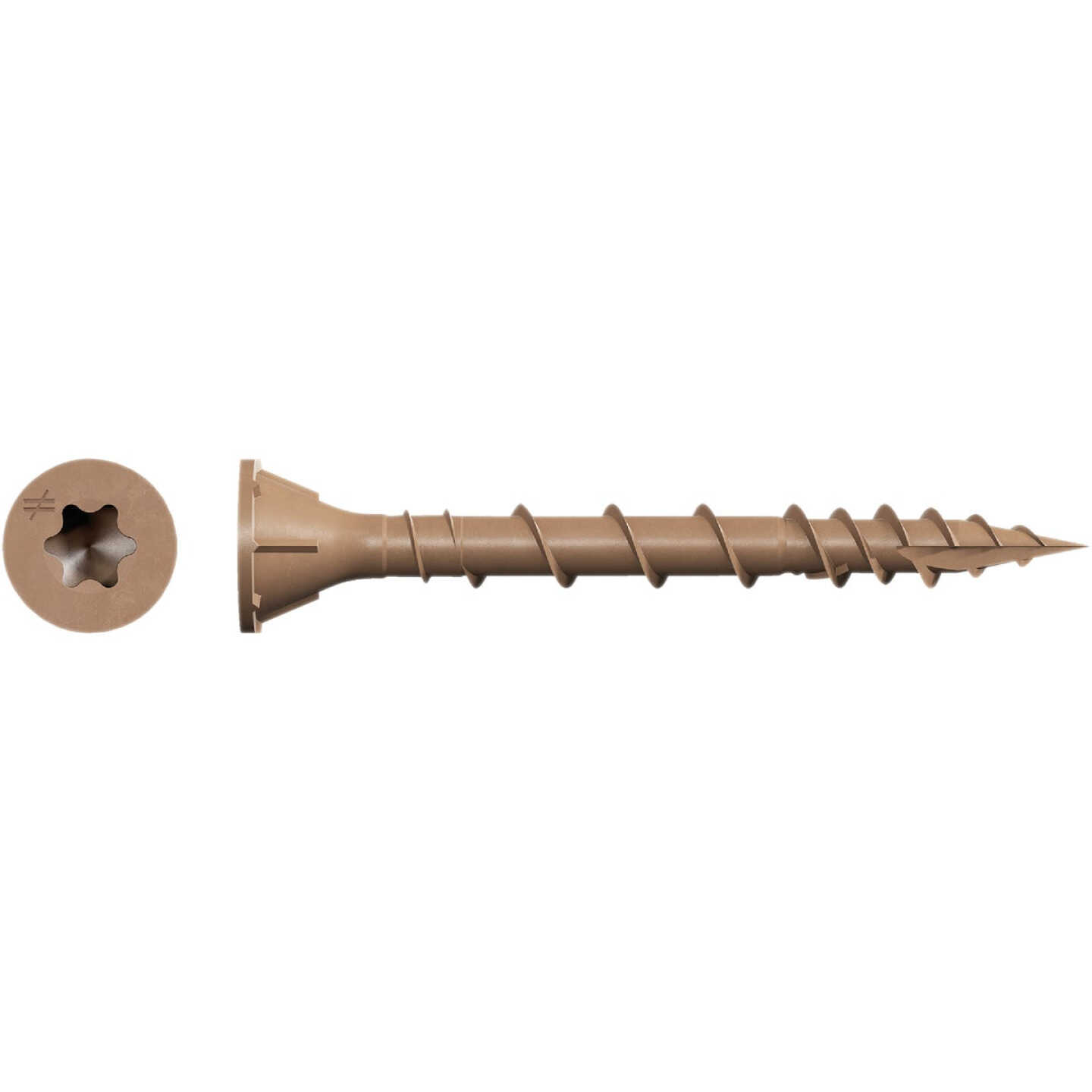 Deck-Drive DSV WOOD Screw (Collated) #8 x 1-5/8 in. T25 6-Lobe, Tan (1000-Qty) Image 4