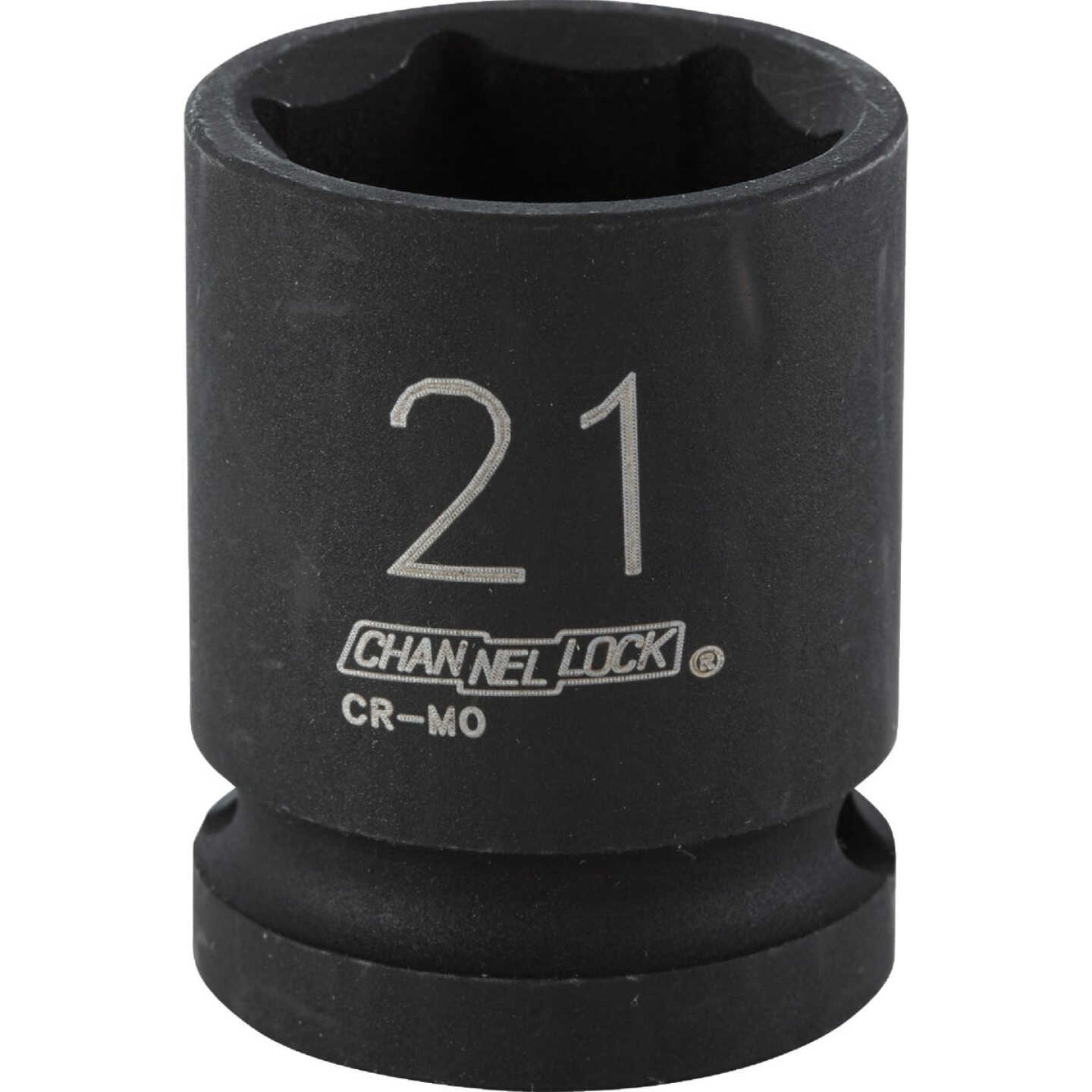 Channellock 1/2 In. Drive 21 mm 6-Point Shallow Metric Impact Socket Image 1