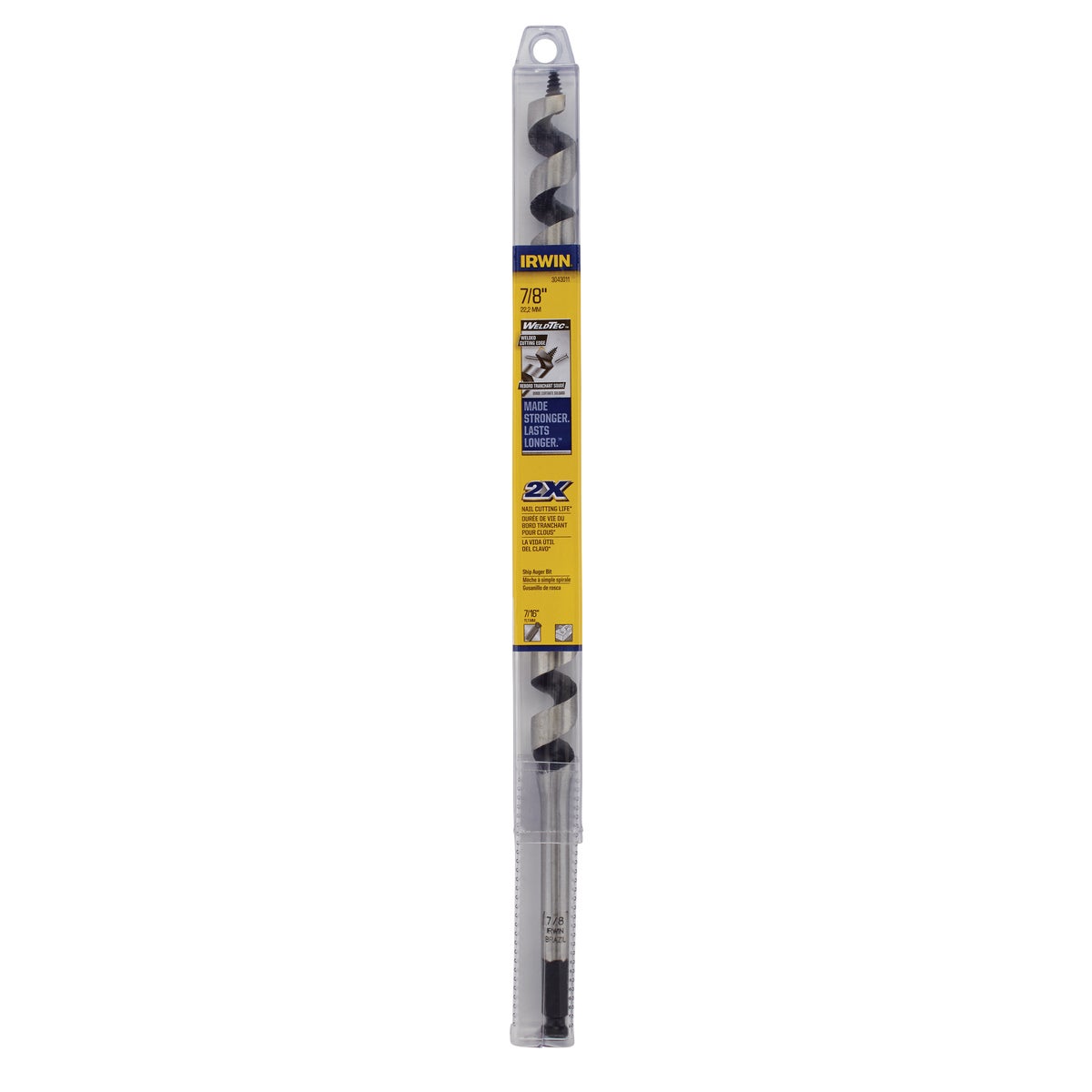 Irwin WeldTec 7/8 In. x 17 In. Quick Change Ship Auger Bit Image 2
