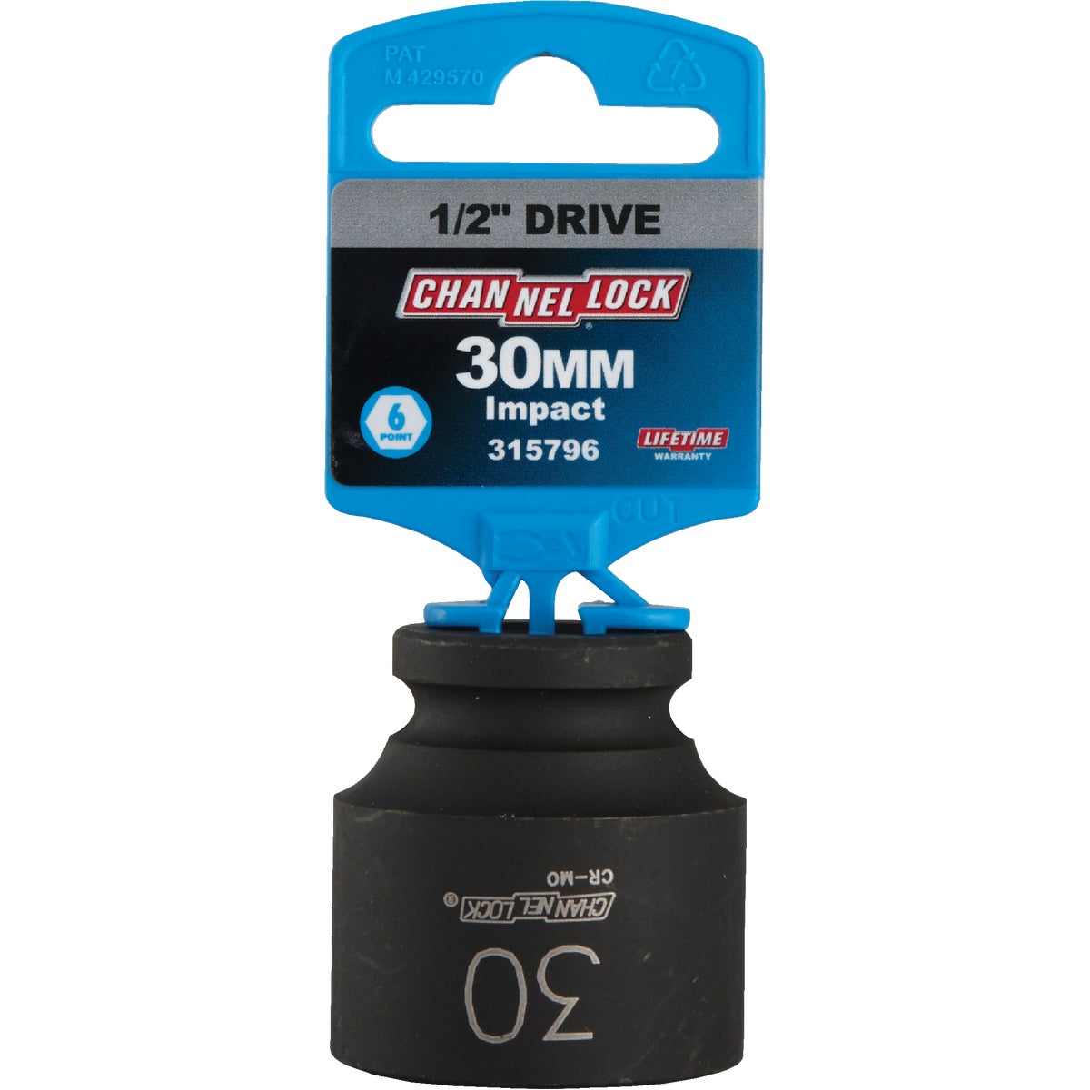 Channellock 1/2 In. Drive 30 mm 6-Point Shallow Metric Impact Socket Image 2