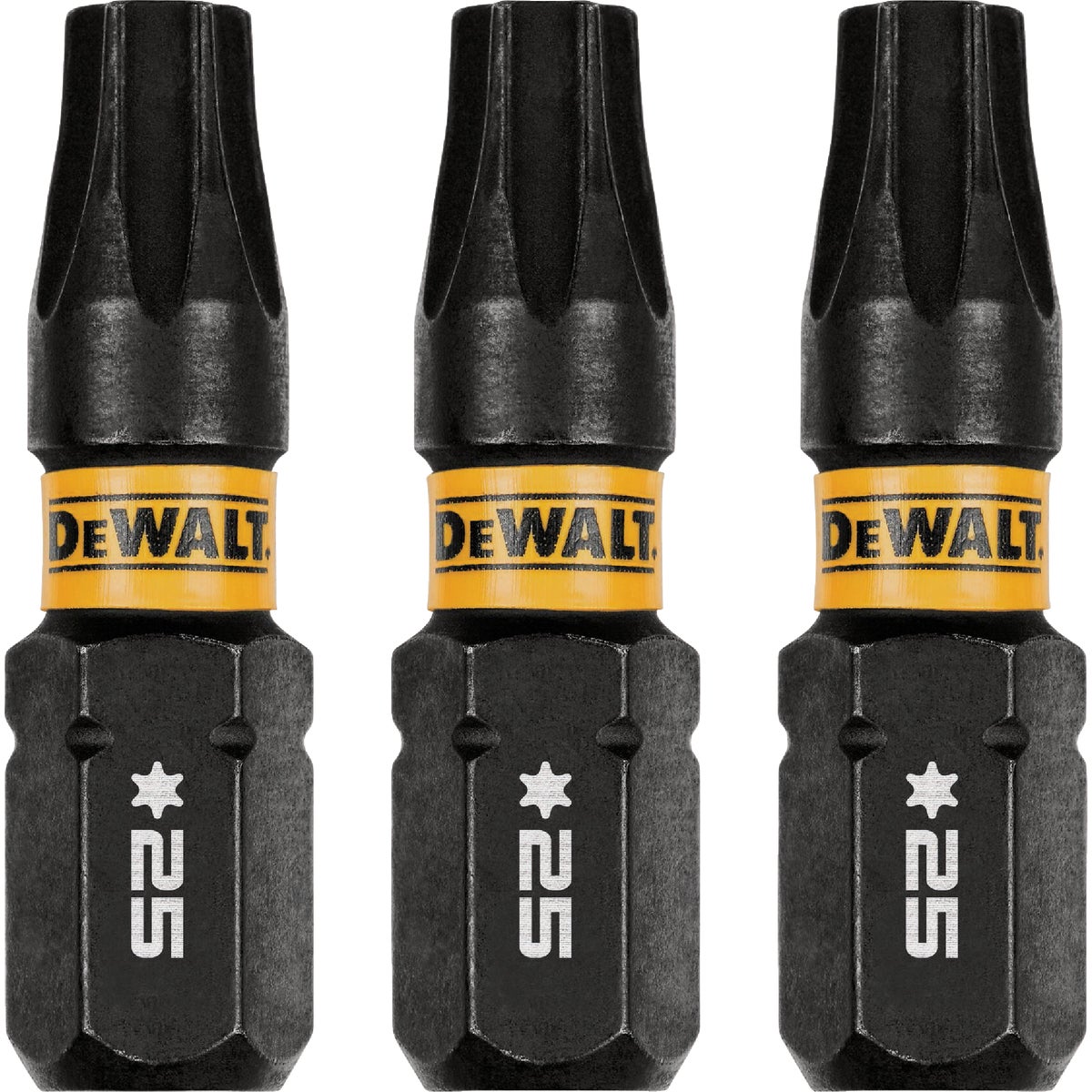 DEWALT FlexTorq 1 In. T25 TORX Impact Screwdriver Bit (3-Pack)