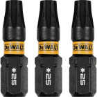 DEWALT FlexTorq 1 In. T25 TORX Impact Screwdriver Bit (3-Pack) Image 1