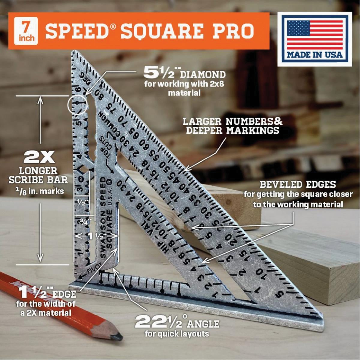 Swanson Speed Square Pro Rafter Square Image 2