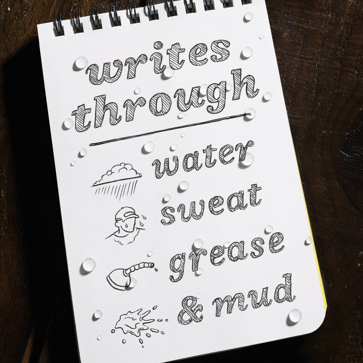 Rite in the Rain Weatherproof Orange Clicker Pen, Black Ink Image 3