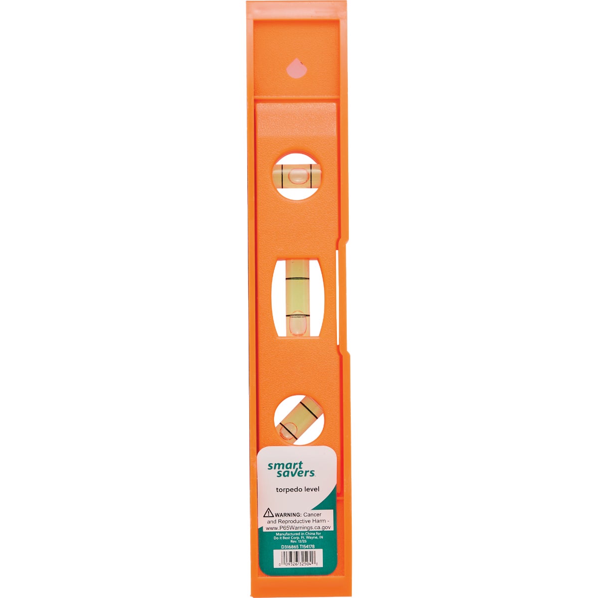 Smart Savers 9 In. Plastic Torpedo Level Image 1