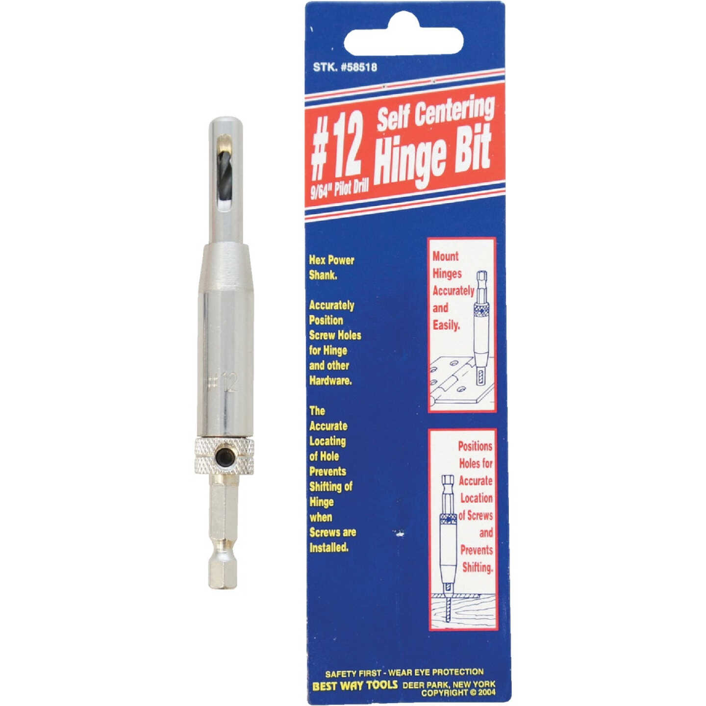 Best Way Tools #12 9/64 In. Hinge Drill Bit Image 1