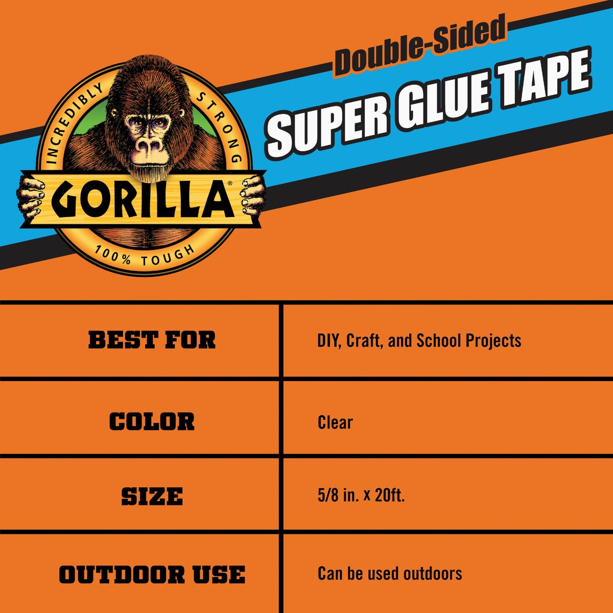 Gorilla 5/8 In. x 20 Ft. Super Glue Tape Image 4