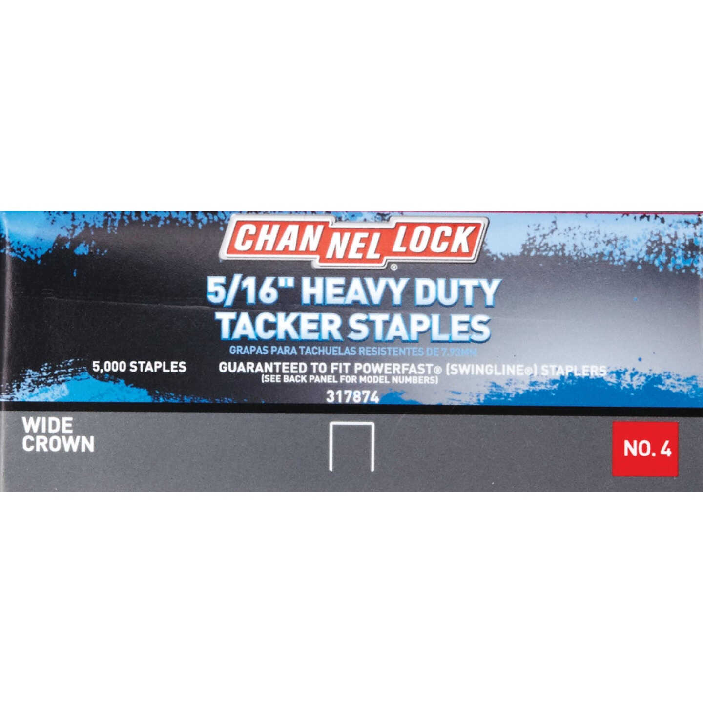 Channellock No. 4 Hammer Tacker Staple, 5/16 In. (5000-Pack) Image 1