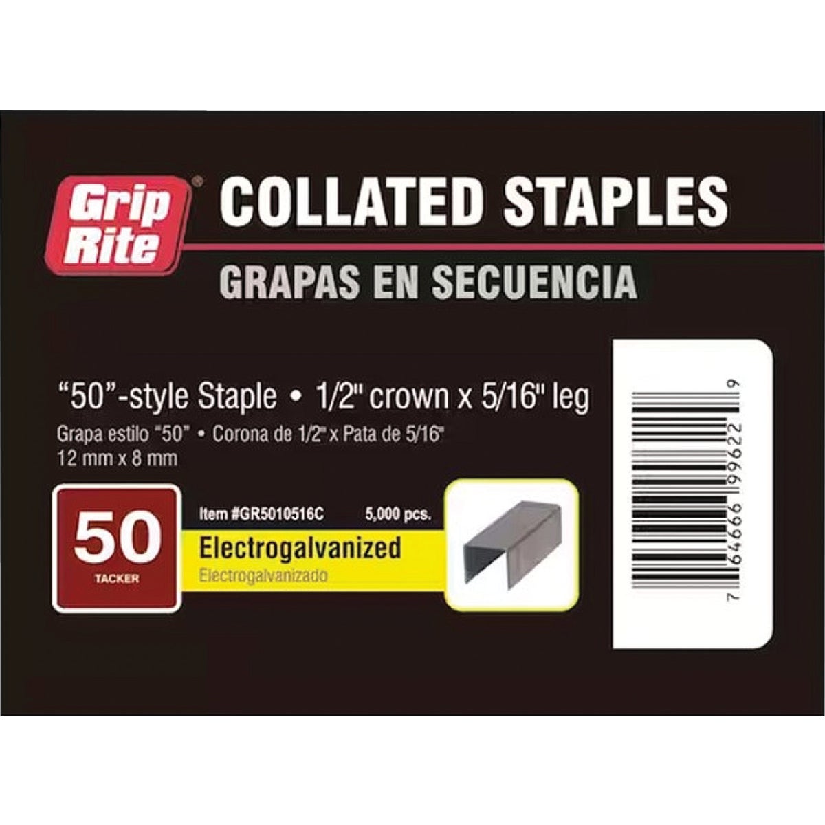 Grip-Rite No. 6 Hammer Tacker Staple, 5/16 In. (5000-Count) Image 4