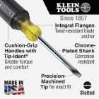 Klein 1/4 In. x 6 In. Cabinet-Tip Slotted Screwdriver Image 2