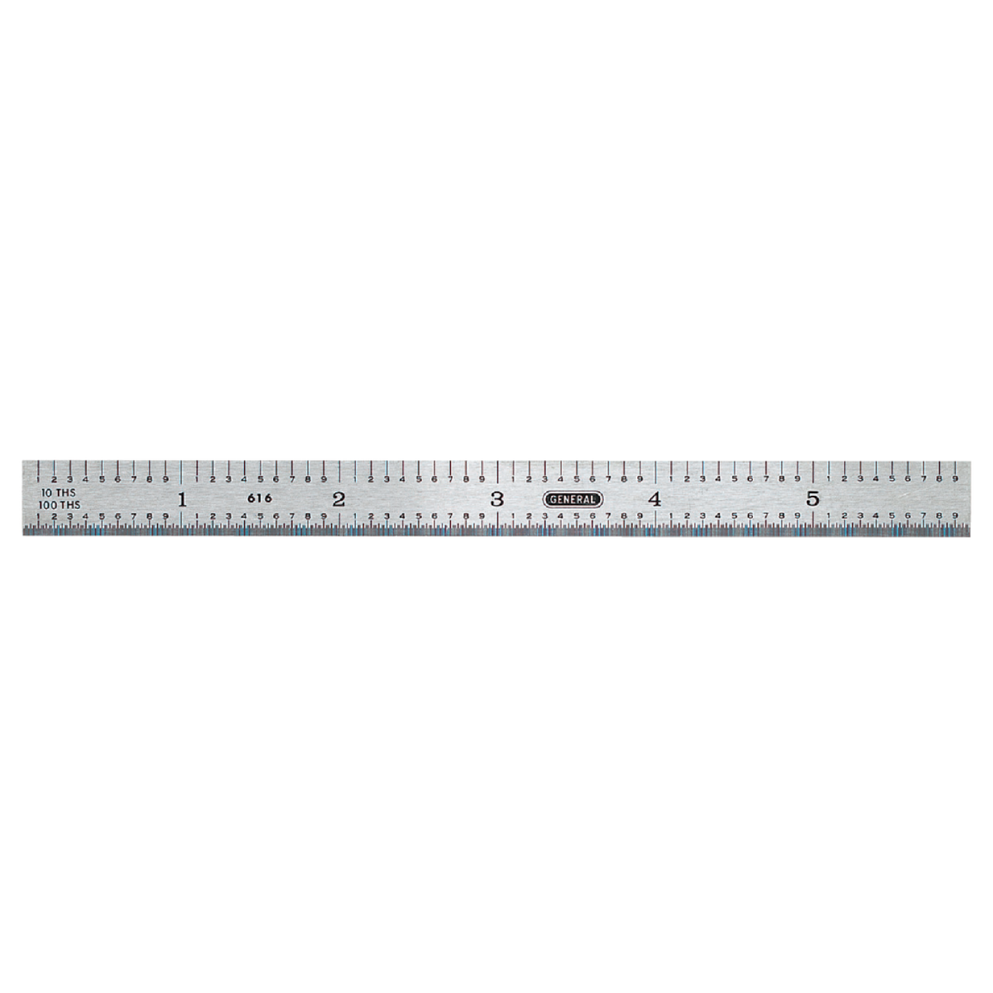 General Tools 6 In. Flexible Steel Industrial Precision Straight Edge Ruler Image 1