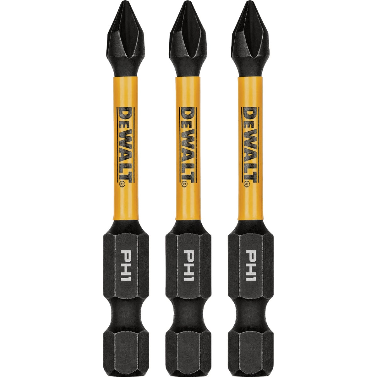 DEWALT FlexTorq 2 In. #1 Phillips Impact Screwdriver Bit (3-Pack)