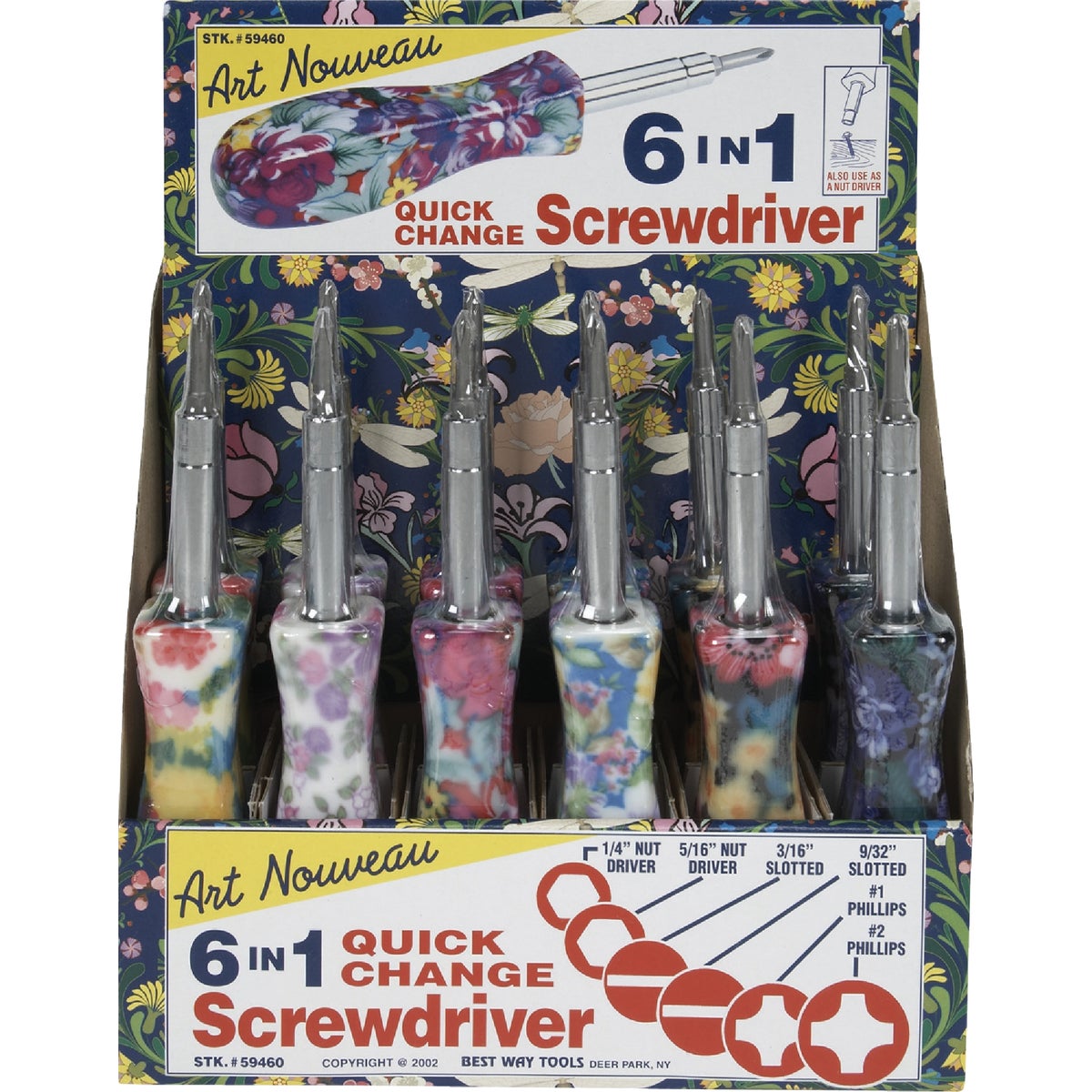 Best Way Tools 6-in-1 Flowered Multi-Bit Screwdriver Image 2