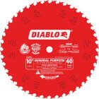 Diablo 10 In. 40-Tooth General Purpose Circular Saw Blade Image 1