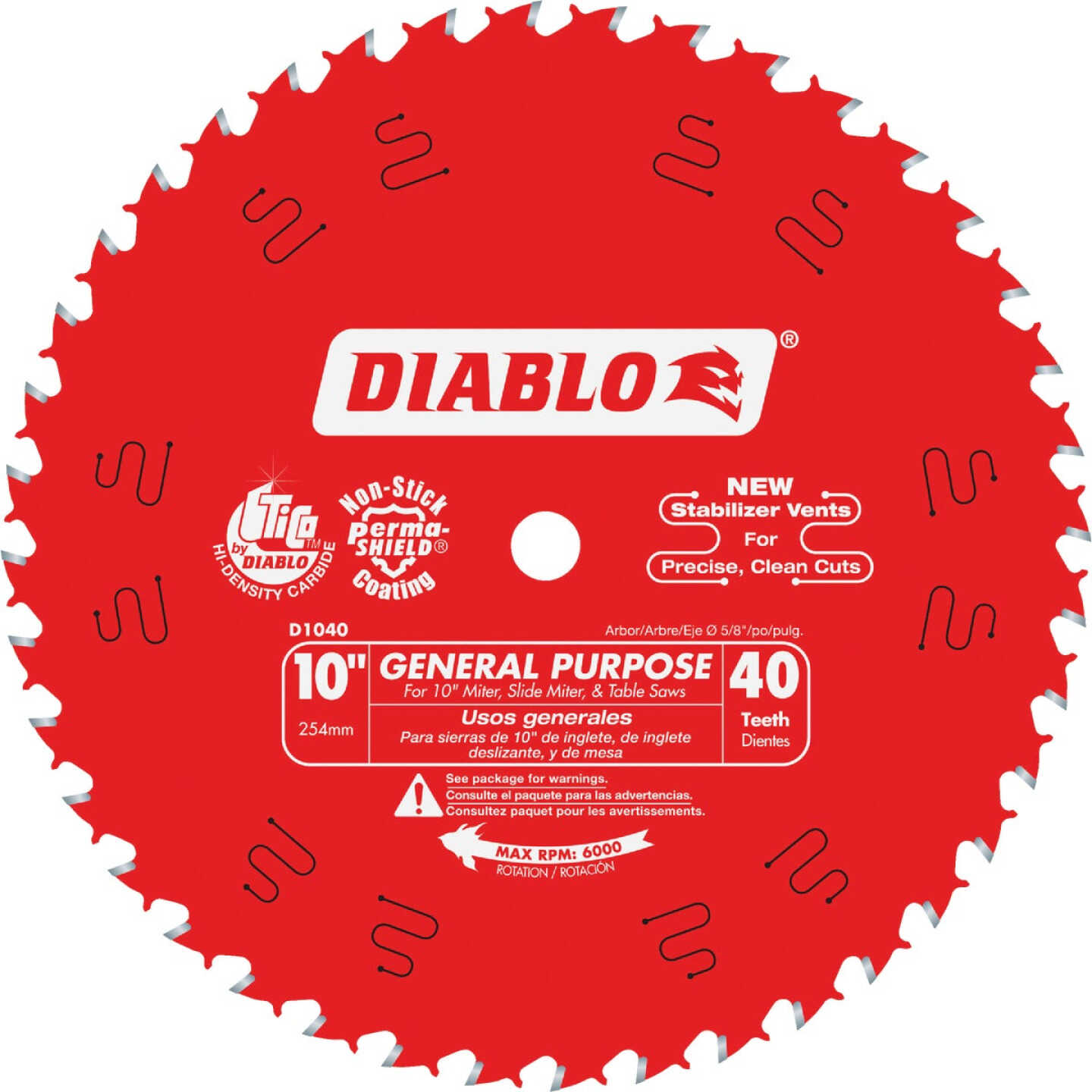 Diablo 10 In. 40-Tooth General Purpose Circular Saw Blade Image 1