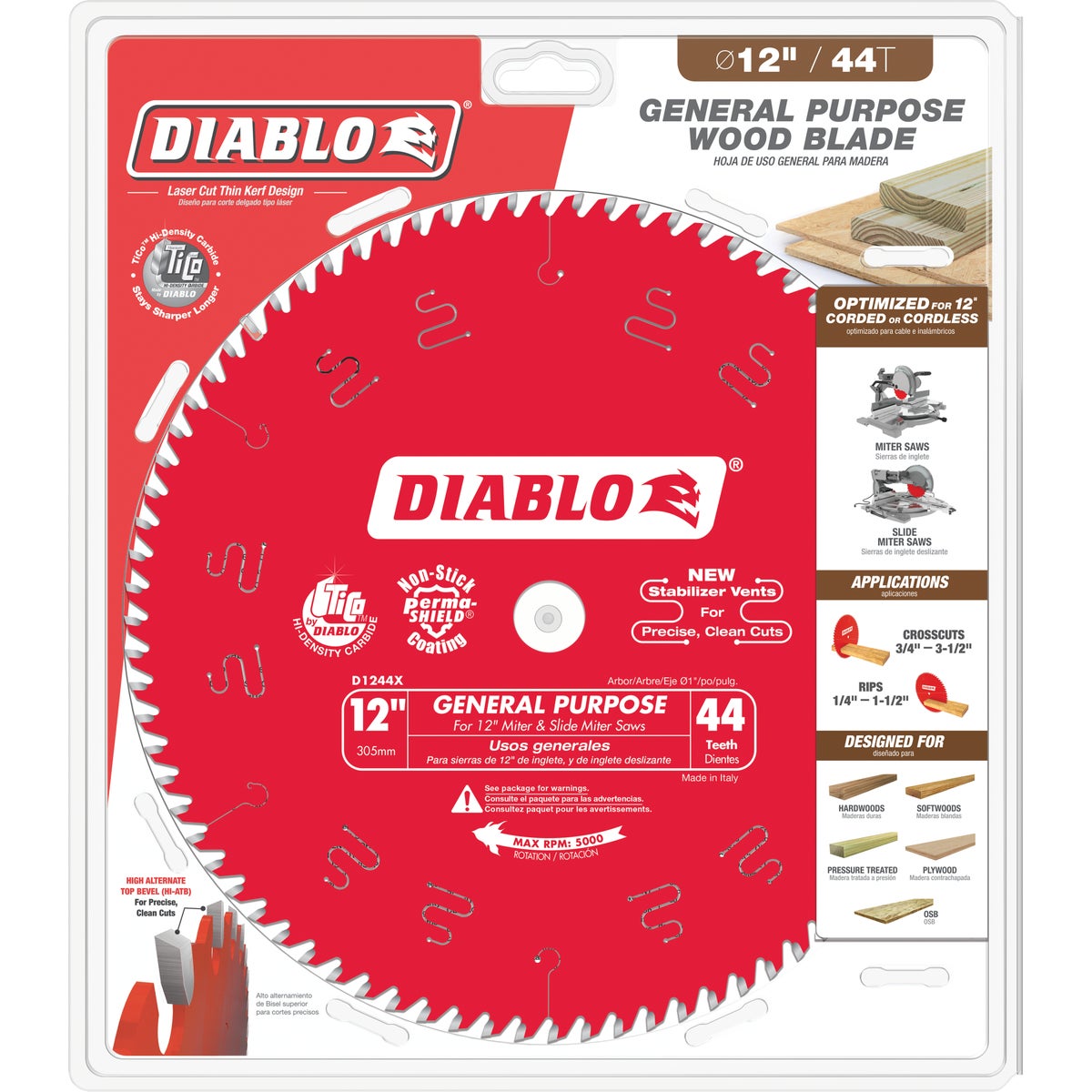 Diablo 12 In. 44-Tooth General Purpose Circular Saw Blade Image 2