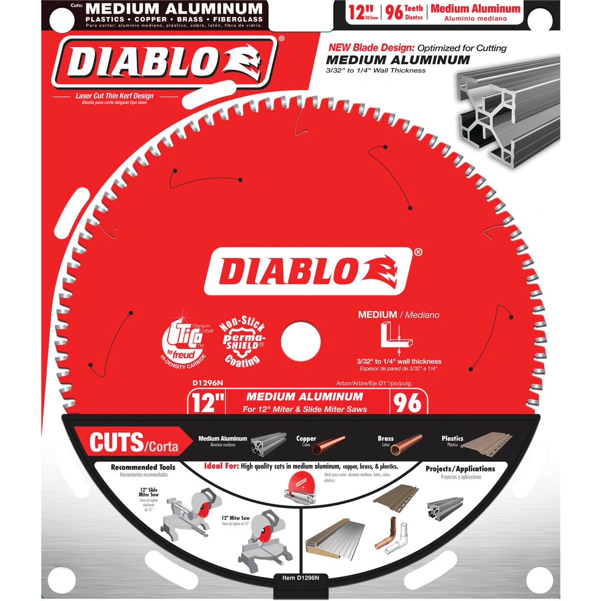 Diablo 12 In. 96-Tooth Aluminum Circular Saw Blade Image 2