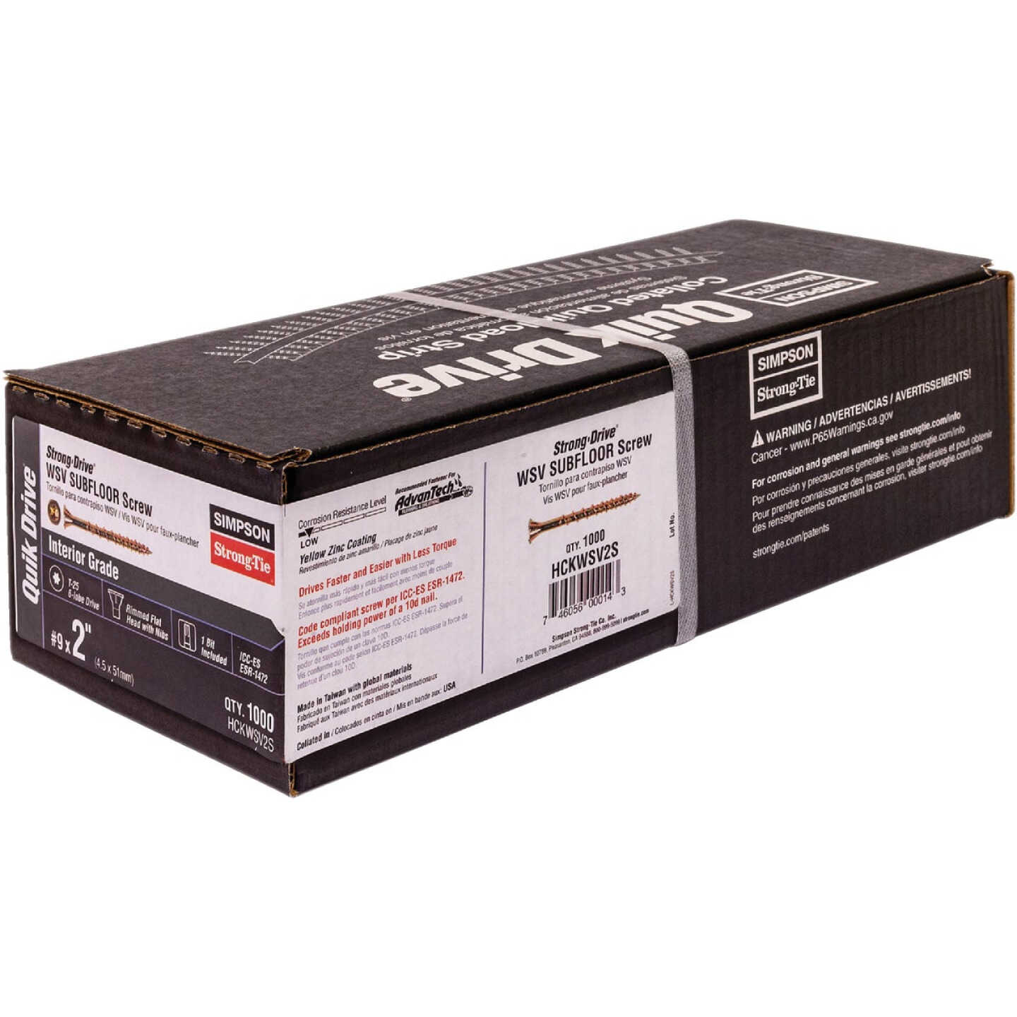 Strong-Drive WSV SUBFLOOR Screw (Collated) #9 x 2 in. T25, Yellow Zinc (1000-Qty) Image 3