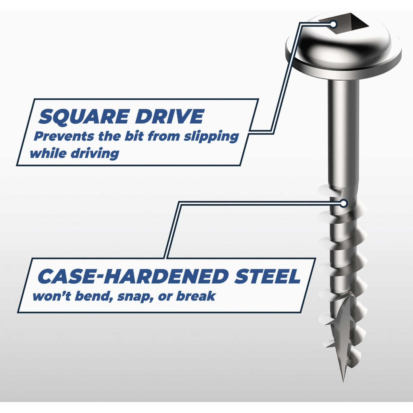 Kreg #8 x 1-1/4 In. Square Coarse Thread Maxi-Loc Head Zinc Pocket-Hole Screw (1200 Ct.) Image 4