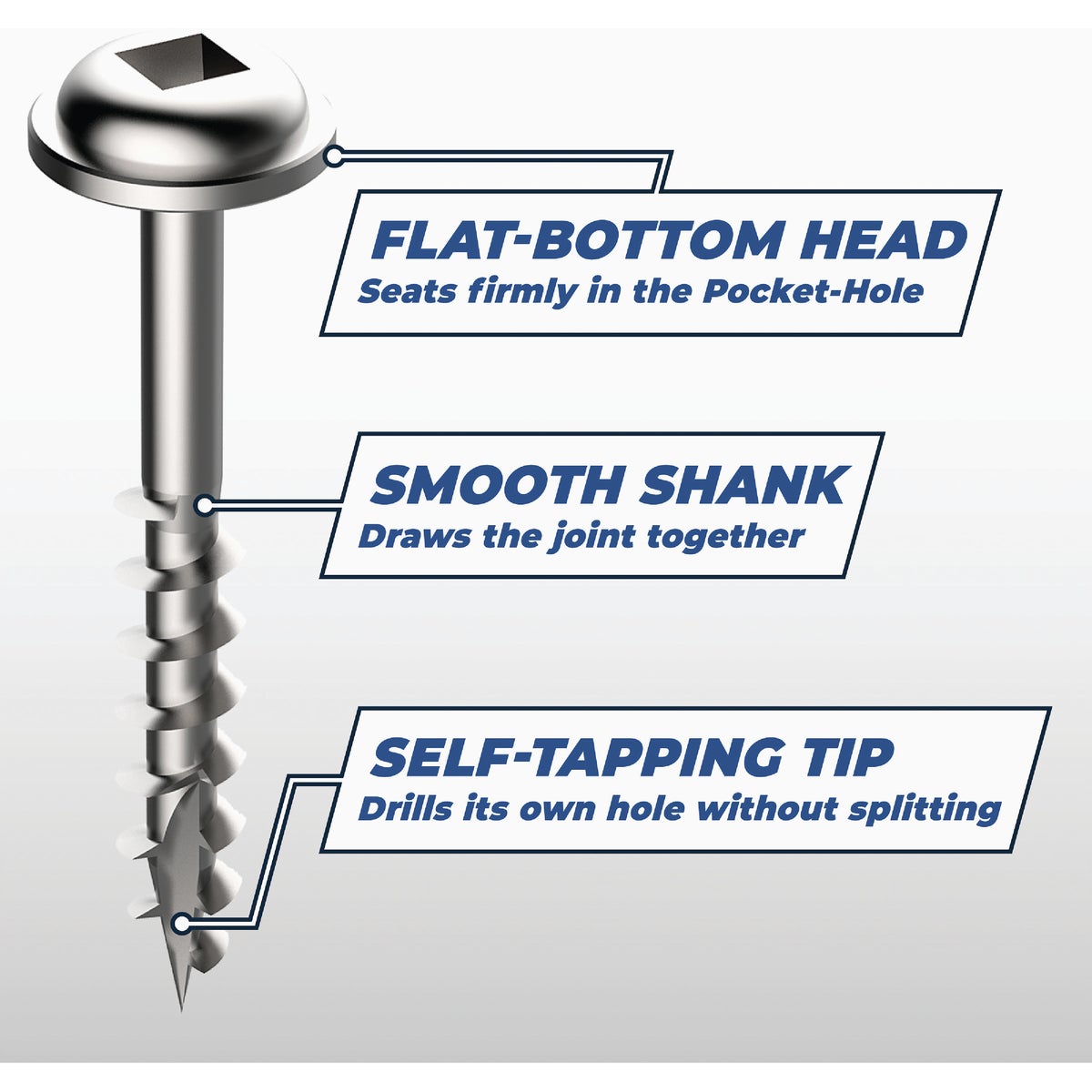 Kreg #8 x 1-1/2 In. Square Coarse Thread Maxi-Loc Head Zinc Pocket-Hole Screw (500 Ct.) Image 3