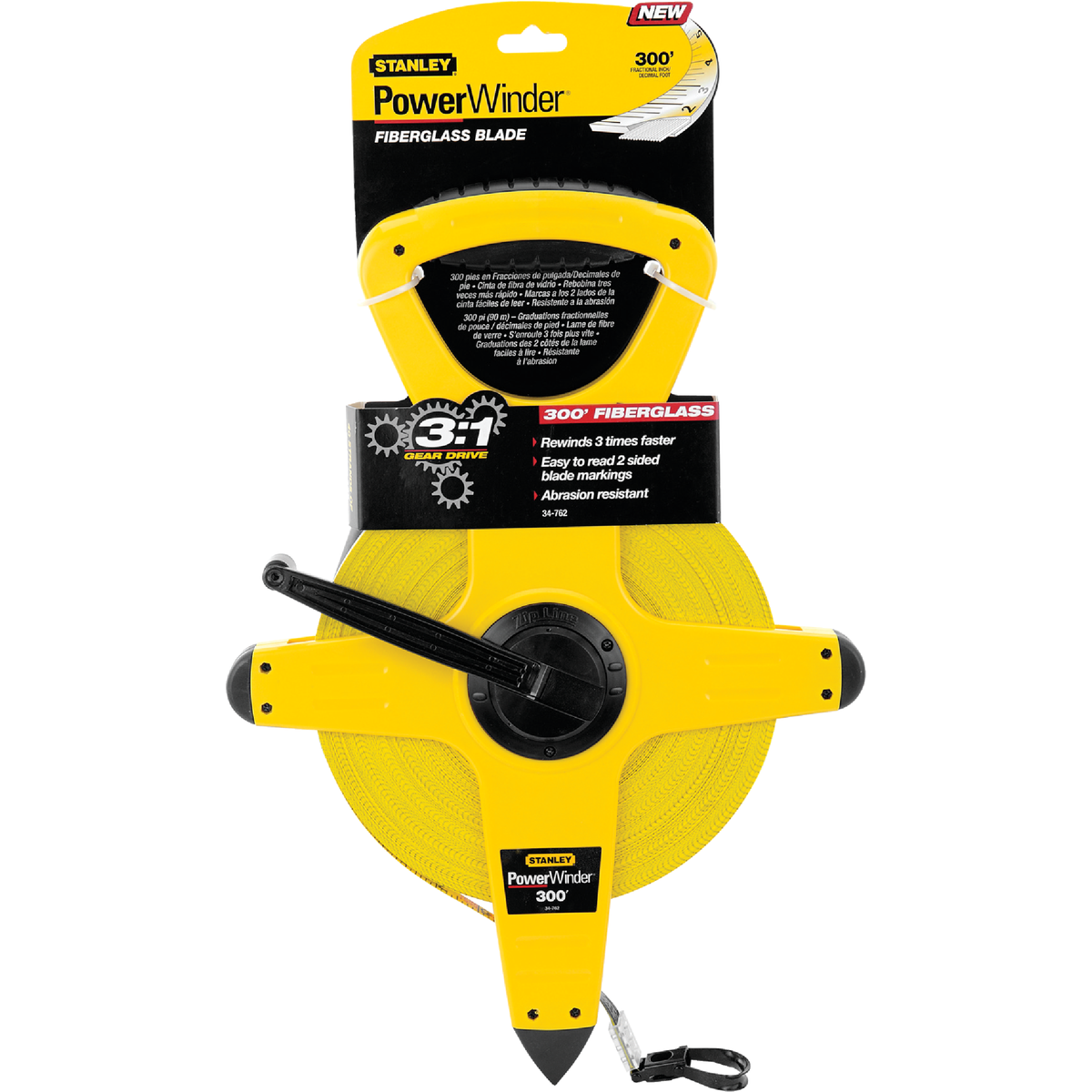 Stanley PowerWinder 300 Ft. Fiberglass Open Reel Tape Image 2