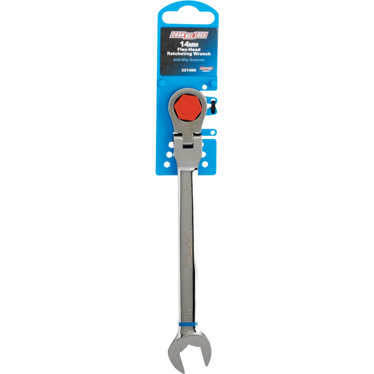 Channellock Metric 14 mm 12-Point Ratcheting Flex-Head Wrench Image 2