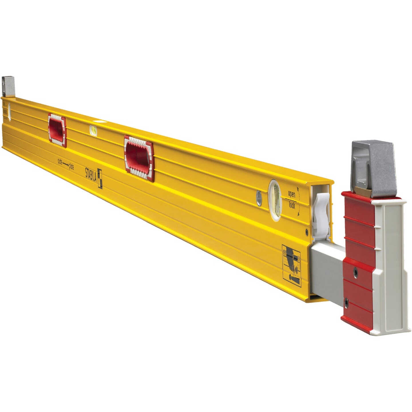Stabila 6 Ft. to 10 Ft. Aluminum Extendable Plate to Plate Box Level Image 1