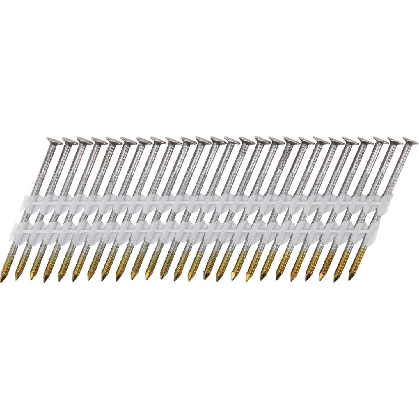 Pro-Fit 2-3/8 In. x 0.113 In. 21 Degree Plastic Strip Ring Shank Round Head Brite Framing Stick Nails (5000 Ct.) Image 1