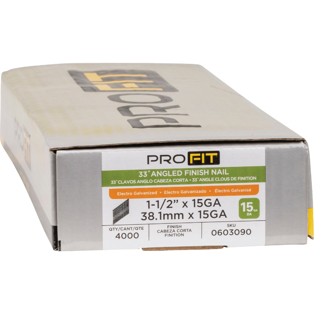 Pro-Fit 1-1/2 In. 15 Gauge Electro Galvanized 33 Degree DA-Style Angled Finish Nail (4000 Ct.) Image 2