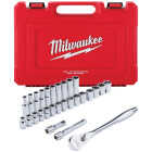 Milwaukee Metric 1/2 In. Drive 6-Point Ratchet & Socket Set (28-Piece) Image 1