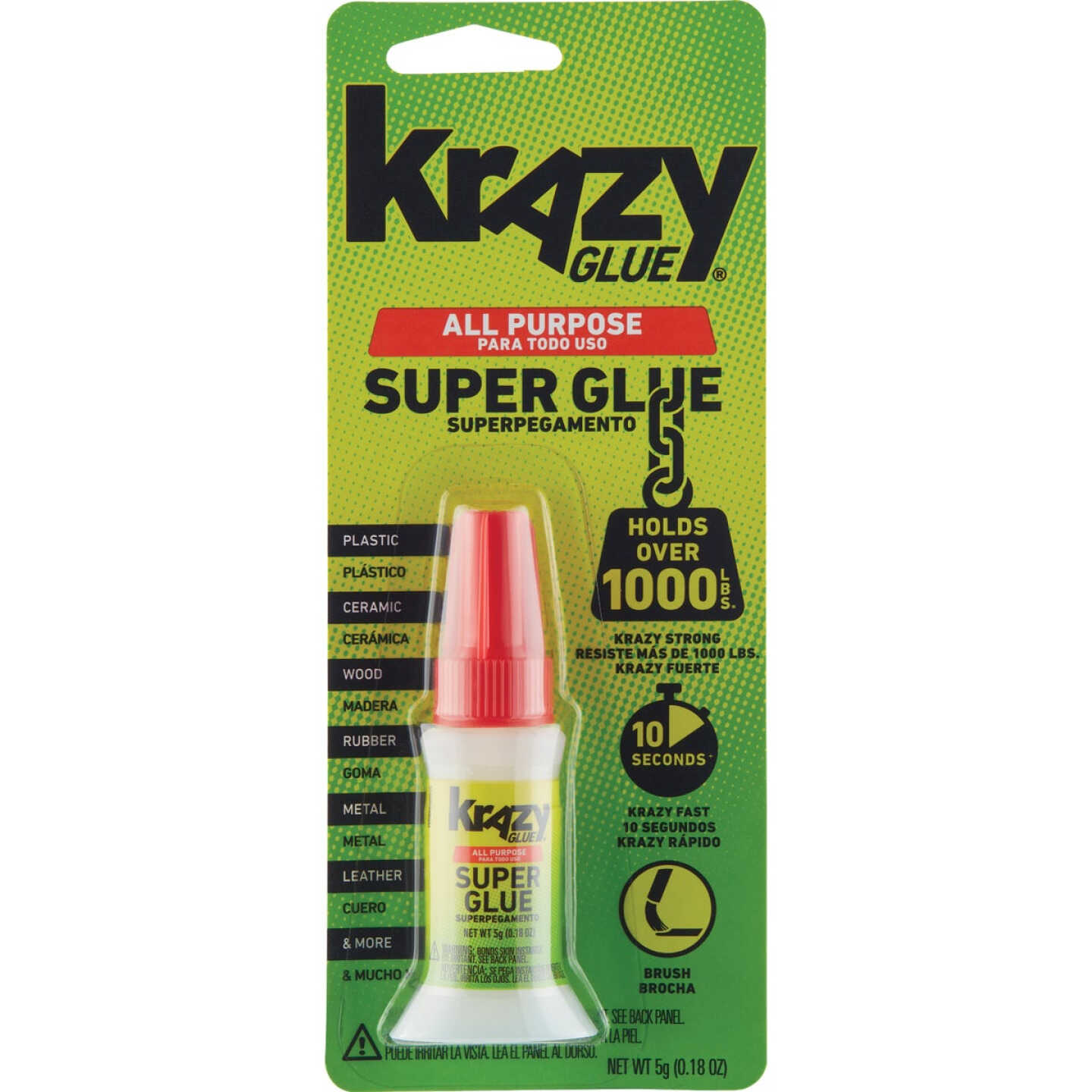 Krazy Glue 0.18 Oz. Liquid All-Purpose Super Glue with Brush Image 1