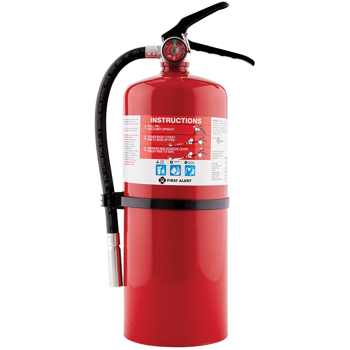 First Alert 4-A:60-B:C Rechargeable Commercial Fire Extinguisher Image 3