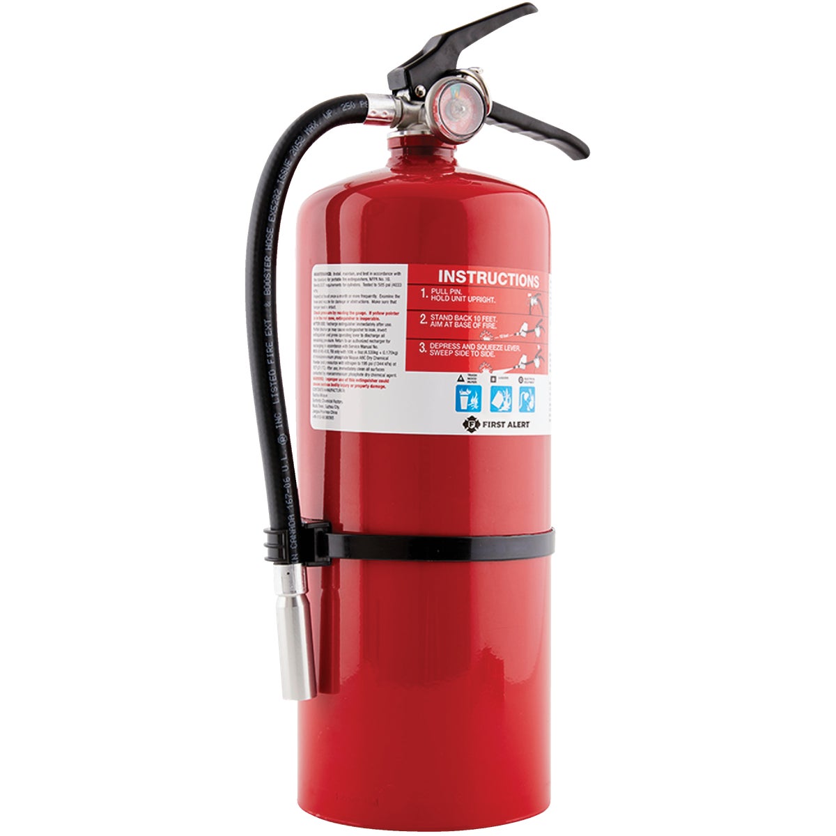 First Alert 4-A:60-B:C Rechargeable Commercial Fire Extinguisher Image 2