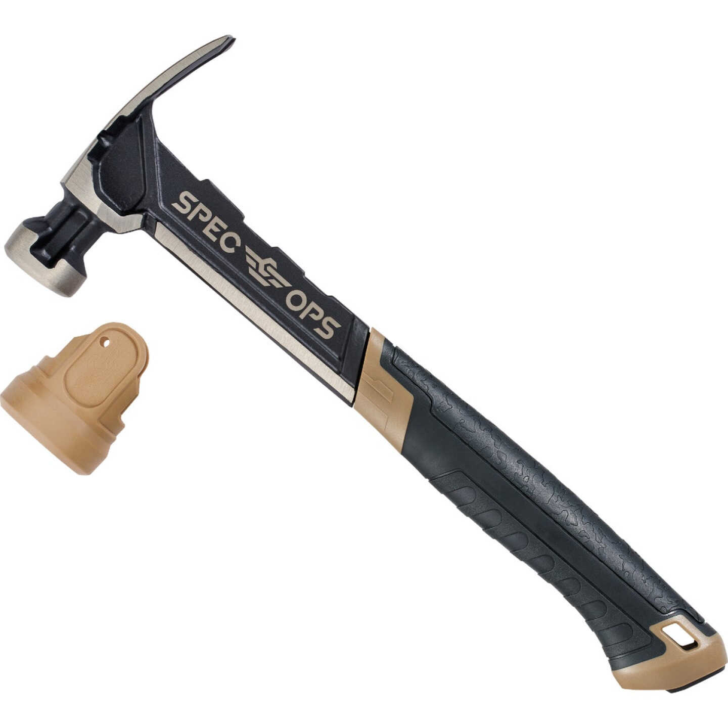 Spec Ops 16 Oz. Smooth-Face Rip Claw Steel Hammer with Soft Mallet Cap Image 1
