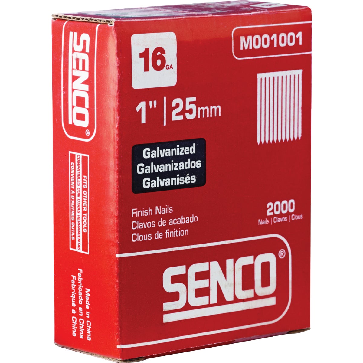 Senco 16-Gauge Galvanized Straight Finish Nail, 1 In. (2000 Ct.) Image 2