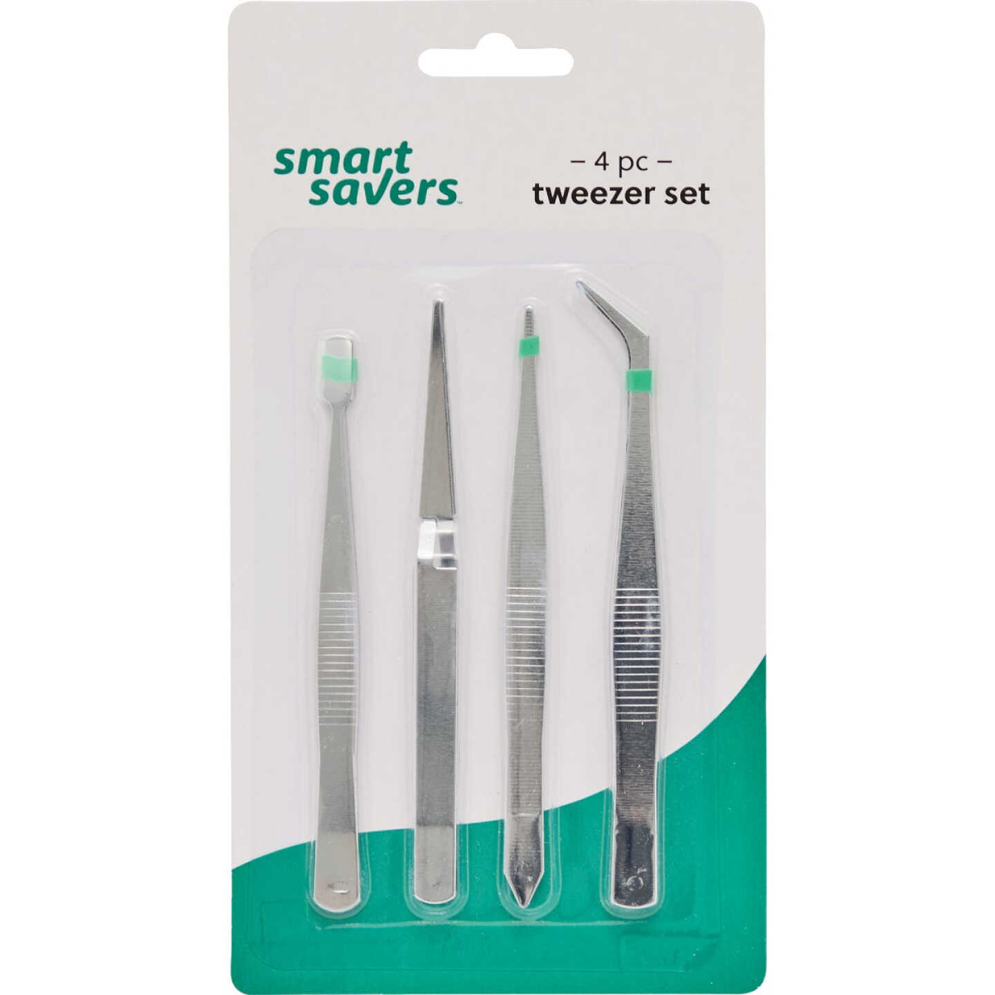 Smart Savers Assorted Style Tweezer Set (4-Piece) Image 1