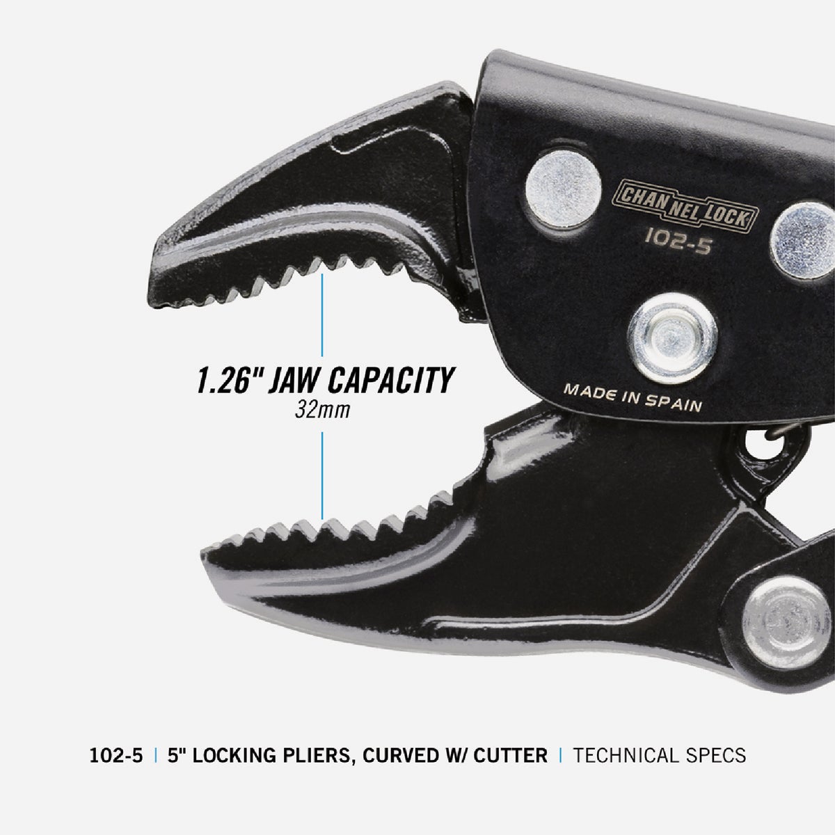 Channellock 5 In. Curved Jaw Locking Pliers Image 2