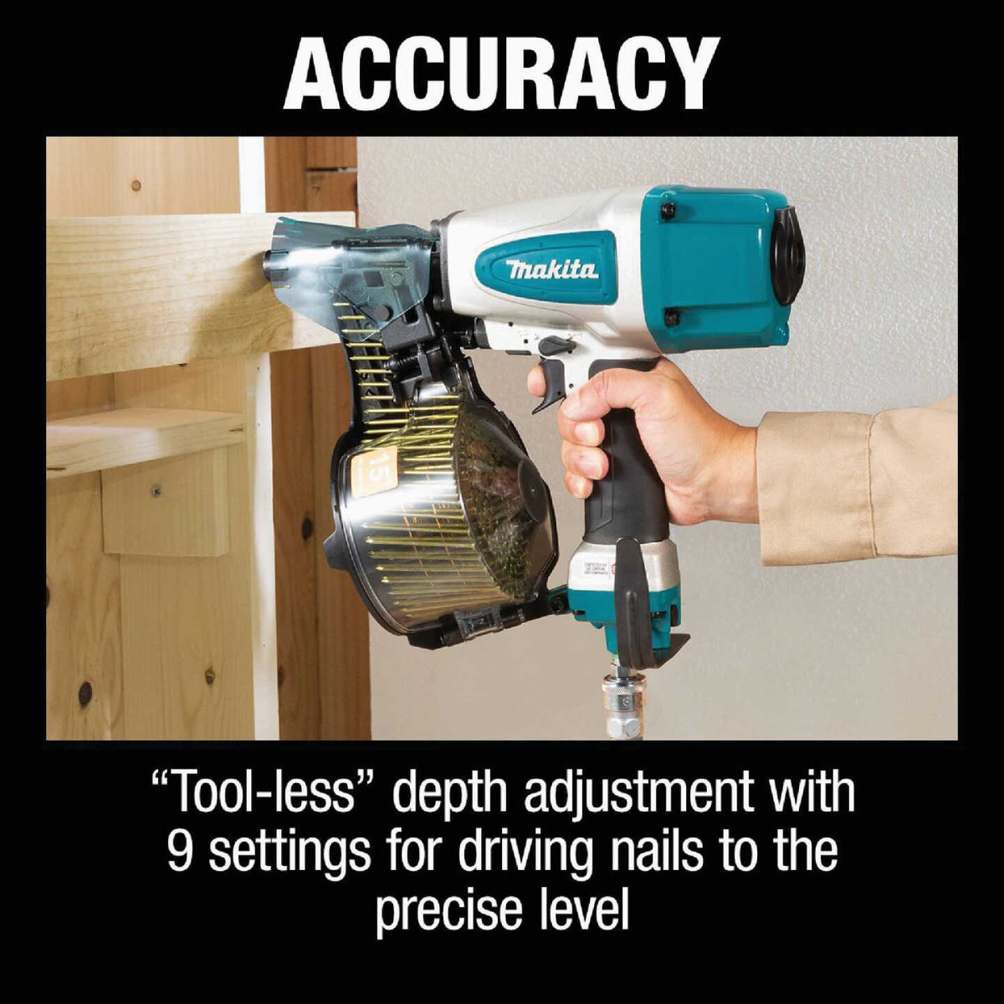 Makita 15 Degree 2-1/2 In. Coil Siding Nailer Image 6