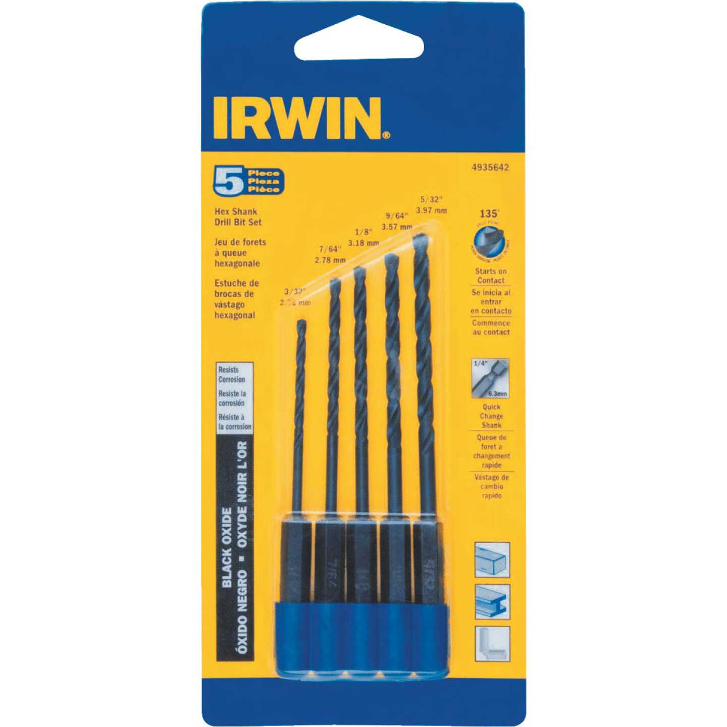 5PC HX SHNK BLK OX BIT Image 1