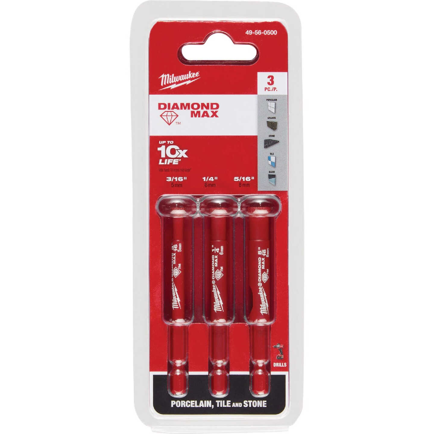 Milwaukee DIAMOND MAX Diamond Grit Hole Set Set (3-Piece) Image 3