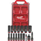 Milwaukee SHOCKWAVE Standard 3/8 In. Drive 6-Point Deep Impact Driver Set with PACKOUT Organizer (17-Piece) Image 6