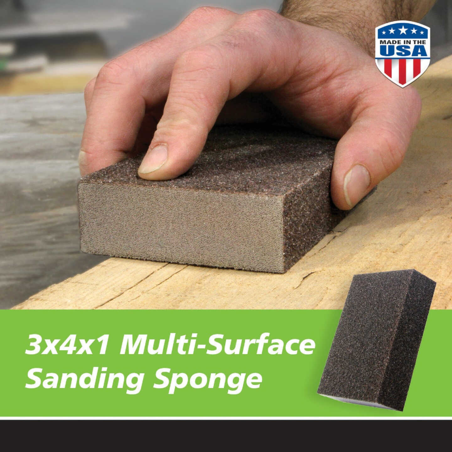 Gator Blade Multi-Surface 3 In. x 4 In. x 1 In. Sanding Sponges (4-Pack) Image 4