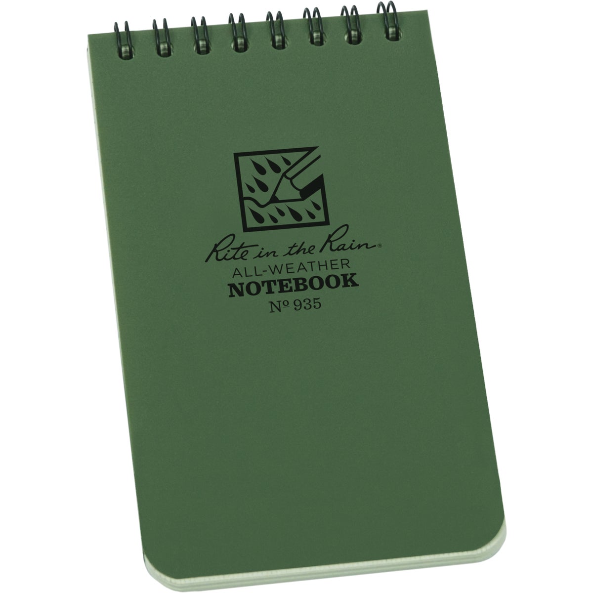 Rite in the Rain 3 In. x 5 In. 50-Sheet Top Spiral Green Notebook