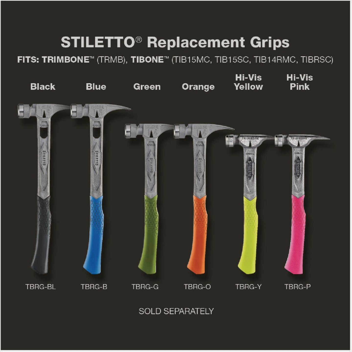 Stiletto Hammer Replacement Grip, Orange Image 2