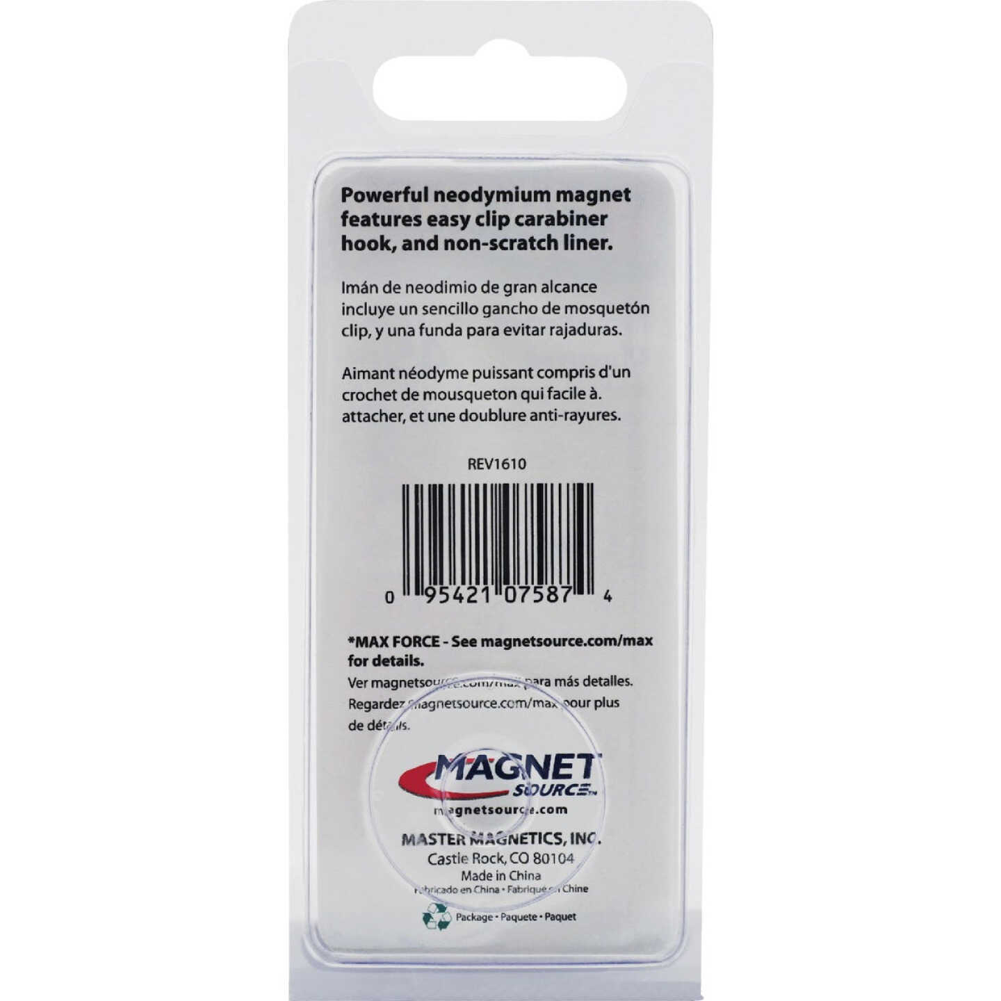 MagnetSource Neodymium 45 Lb. Capacity Carabiner Magnet Hook Image 9