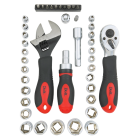 Do it Stubby Standard/Metric 1/4 In. and 3/8 In. Drive 6-Point Shallow Ratchet & Socket Set (43-Piece) Image 1